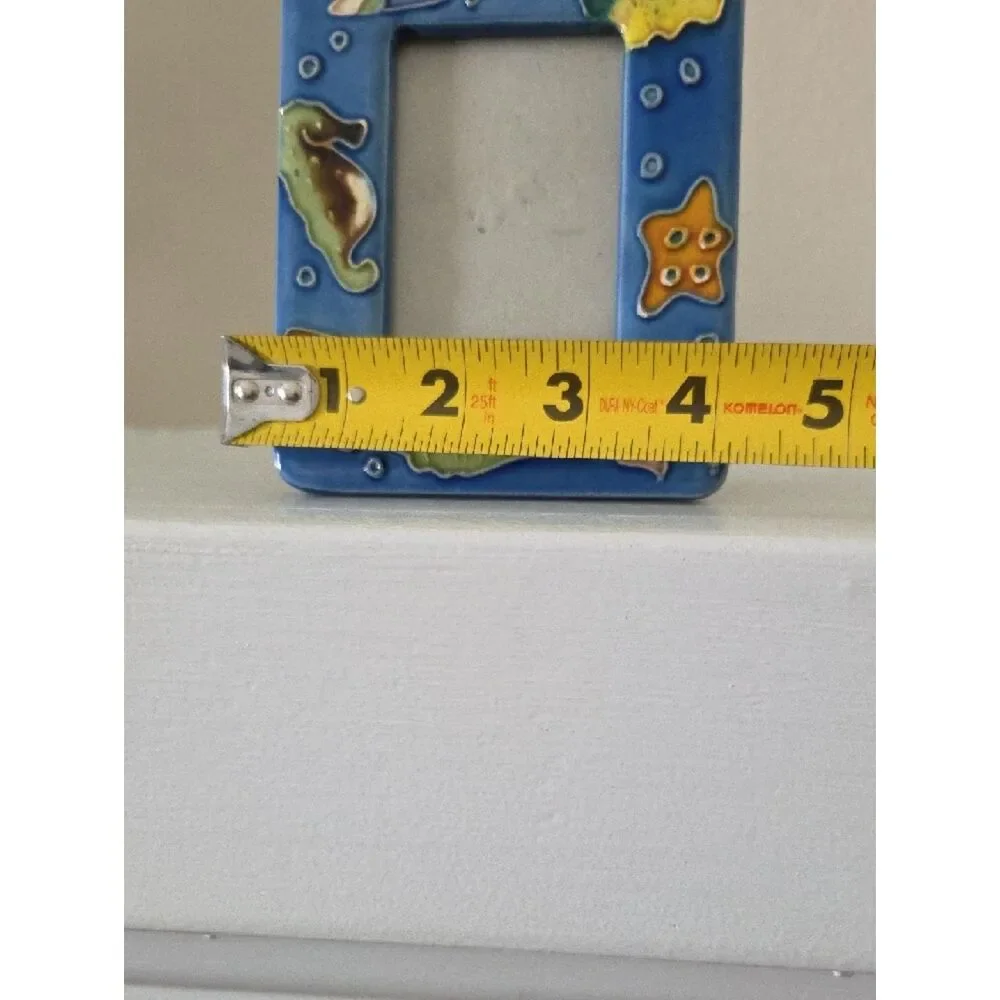 Ceramic Ocean-Themed Photo Frame
